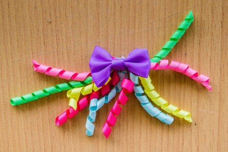 rainbow ribbonの写真素材