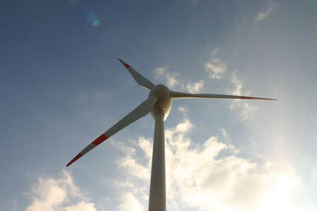Windmill before sky