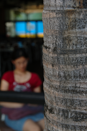 woman waitingの写真素材
