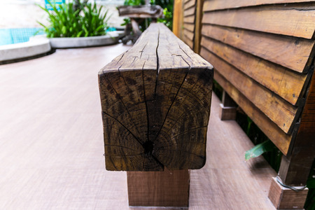 Timber Chair on the swimming pool