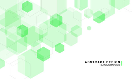 Green hexagonal abstract background material, geometric design, vector illustrationのイラスト素材