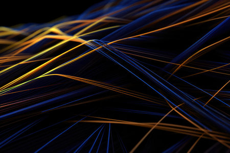 Fractal background material combined with abstract line shapesの素材