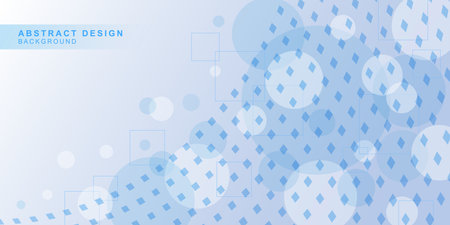 Abstract blue background combined with circles and dots, vector illustrationのイラスト素材