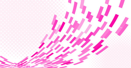Abstract digital image in magenta and pink halftone background, vector illustrationのイラスト素材