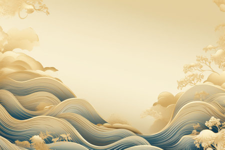 Abstract gold leaf Japanese style background materialの素材