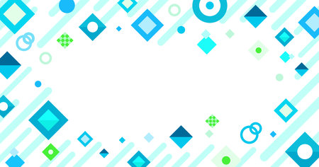 Background material composed of colorful geometric shapesのイラスト素材