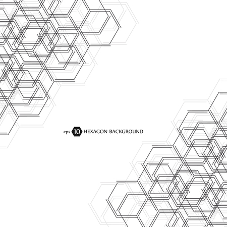 Hexagonal geometric background. Business presentation for your design and text. Minimal graphic concept. Eps 10 stock vector illustration.のイラスト素材