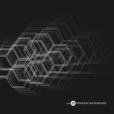 Hexagonal geometric background. Business presentation for your design and text. Minimal graphic concept. Eps 10 stock vector illustration.のイラスト素材