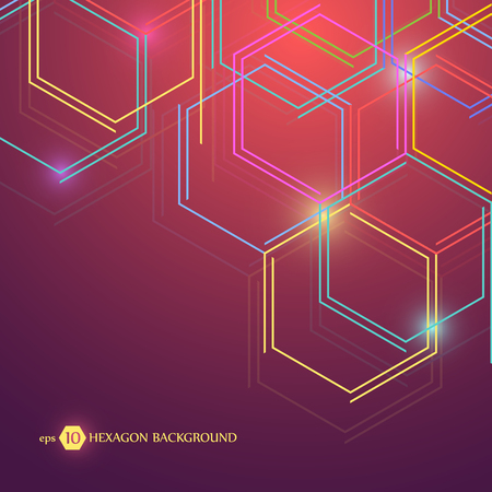 Hexagonal geometric background. Business presentation for your design and text.のイラスト素材
