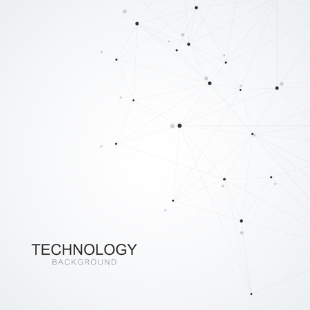 Global network connections with points and lines. Internet connection background. Abstract connection structure. Polygonal space background. Vector illustration.のイラスト素材