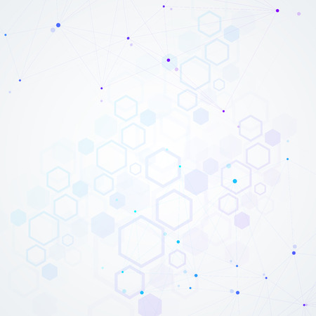 Global network connections with points and lines. Internet connection background. Abstract connection structure. Polygonal space background. Vector illustration.のイラスト素材