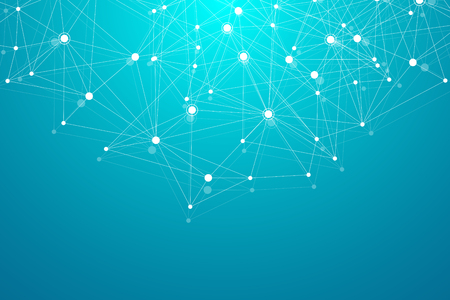 Abstract medical background. DNA research. Hexagonal structure molecule and communication background for medicine, science, technology. Vector illustration.のイラスト素材