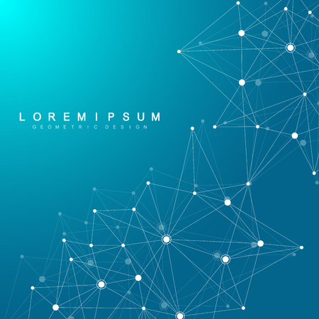 Global network connections with points and lines. Wireframe background. Abstract connection structure. Polygonal space background. Vector illustration.のイラスト素材