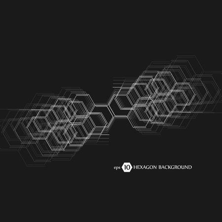 Hexagonal geometric background. Business presentation for your design and text. Minimal graphic concept. Eps 10 stock vector illustrationのイラスト素材