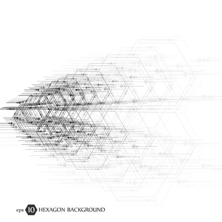Hexagonal geometric background. Business presentation for your design and text. Minimal graphic concept. Eps 10 stock vector illustrationのイラスト素材