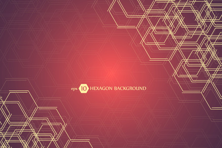 Hexagonal geometric background. Business presentation for your design and text. Minimal graphic concept. Eps 10 stock vector illustration.のイラスト素材