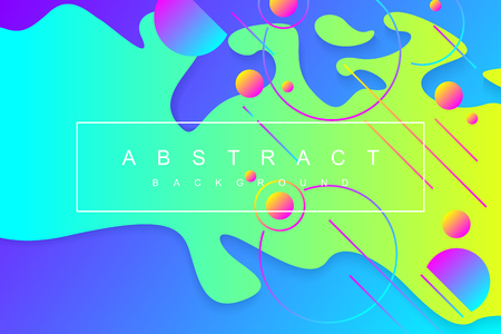 Colorful minimal geometric background. Composition with simple shapes trendy gradientsの写真素材