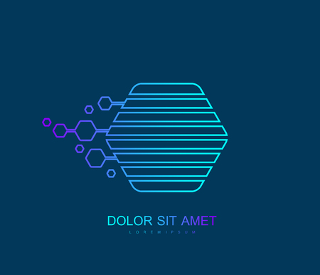 Block chain icon   element template. Crypto currency. Blockchain concept. Vector illustration.の写真素材