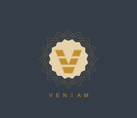 Arabic   design template style. Abstract Islamic symbol. Emblem for luxury products, boutiques, jewelry, oriental cosmetics, hotels, restaurants, shops and stores.のイラスト素材