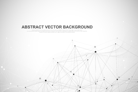 Networking connect technology abstract concept. Global network connections with points and linesのイラスト素材