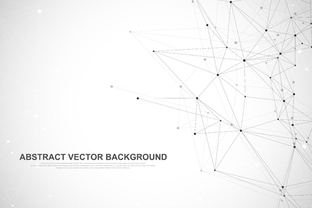 Networking connect technology abstract concept. Global network connections with points and linesのイラスト素材