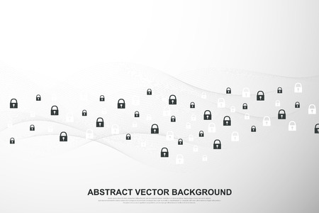 Global network connection background. Cyber security concept global business. Internet communication background. Technology graphic design. Vector illustrationのイラスト素材