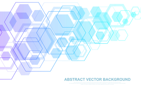 Abstract plexus background with connected lines and dots. Wave flow. Plexus geometric effect Big data with compounds. Lines plexus, minimal array. Hexagonal molecular structures. Vector illustrationのイラスト素材