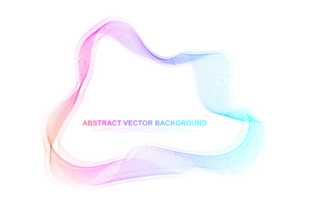 Abstract colorful wave lines background. Geometric template for your design brochure, flyer, report, website, banner. Vector illustration.のイラスト素材