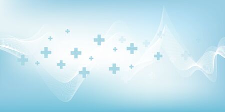 Abstract medical background DNA research, molecule, genetics, genome, DNA chain. Genetic analysis art concept with hexagons, waves, lines, dots. Biotechnology network concept molecule, vectorのイラスト素材