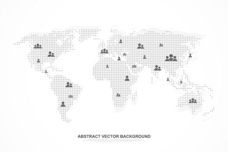 Global network connection concept. Social media abstract background internet communication. Big data network connection. SNS. Business presentation for your design and text. Vector illustrationのイラスト素材