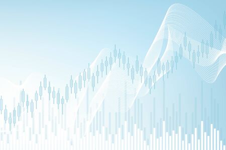 Stock market background or forex trading business graph chart for financial investment concept. Business presentation for your design. Economy trends, business idea and technology innovation designのイラスト素材