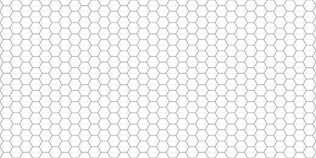 Hexagons abstract grid background. Grey hex pattern with subtle polygons. Linear geometric texture. Hexagonal vector illustrationのイラスト素材