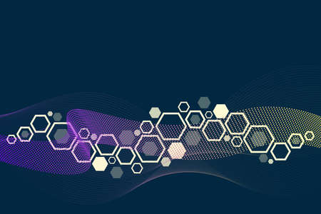 Scientific molecule background for medicine, science, technology, cybernetic, chemistry. Wallpaper...