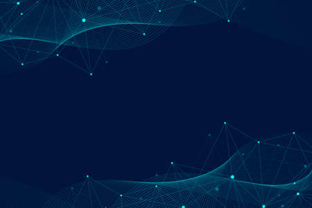 Big data visualization. Social network or business analytics representation. Abstract graphics. Futuristic infographic illustration.の写真素材