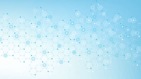 Health care and medical pattern innovation concept background design. Abstract geometric hexagons...