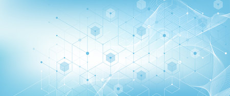 Health care and medical pattern innovation concept background design. Abstract geometric hexagons...
