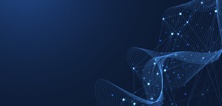 Global network connection concept. Big data visualization. Social network communication in the global computer networks. Internet technology. Business. Science. Illustrationの写真素材