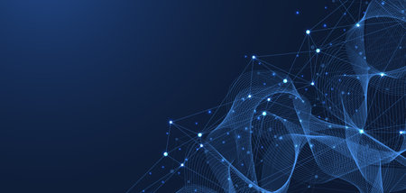 Global network connection concept. Big data visualization. Social network communication in the global computer networks. Internet technology. Business. Science. Illustrationの写真素材