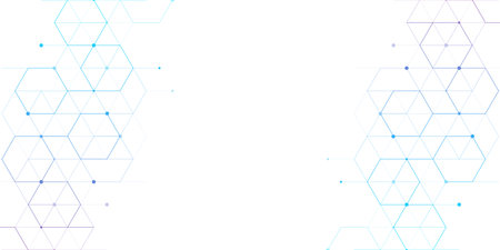 Health care and medical pattern innovation concept science background design. Abstract geometric hexagons shape medicine and science background, illustration.の写真素材