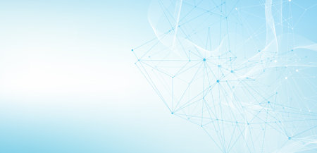 Global network connection concept. Big data visualization. Social network communication in the global computer networks. Internet technology. Business. Science. Vector illustrationのイラスト素材