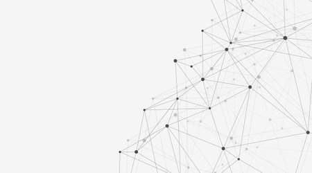 Global network connection concept. Big data visualization. Social network communication in the global computer networks. Internet technology. Business. Science. Vector illustrationのイラスト素材