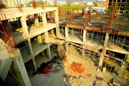 mumbai, India - march 2018 : Top View of new construction of building in mumbaiのeditorial素材