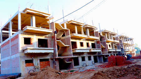 Surat, Gujrat, India,- July 2020 : Day View of a new construction of buildings in Suratのeditorial素材