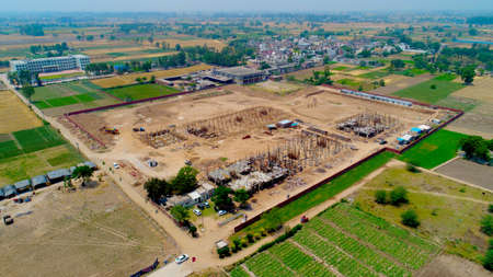 Latur, Maharashtra, India,- March 2020 : Drone views of a land in Laturのeditorial素材