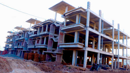 Surat, Gujrat, India,- July 2020 : Day View of a new construction of buildings in Suratのeditorial素材
