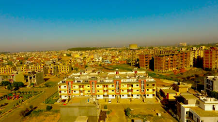 Latur, Maharashtra, India,- March 2020 : Abstract view of a town with house in Laturのeditorial素材