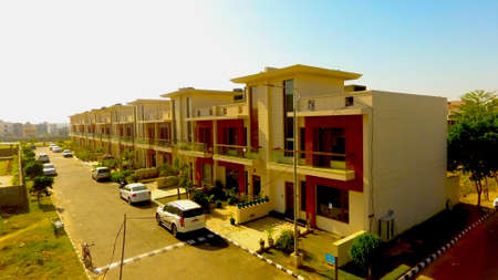 Latur, Maharashtra, India,- March 2020 : Abstract view of a town with house in Laturのeditorial素材