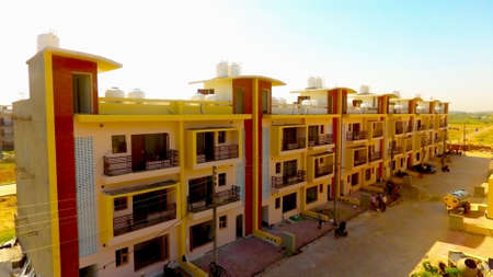 Latur, Maharashtra, India,- March 2020 : Abstract view of a town with house in Laturのeditorial素材