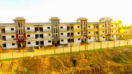 Latur, Maharashtra, India,- March 2020 : front view of a buildings in Laturのeditorial素材