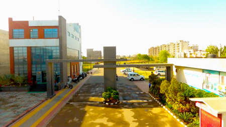 Latur, Maharashtra, India,- March 2020 : Abstract view of a big entrance in a towns in Laturのeditorial素材